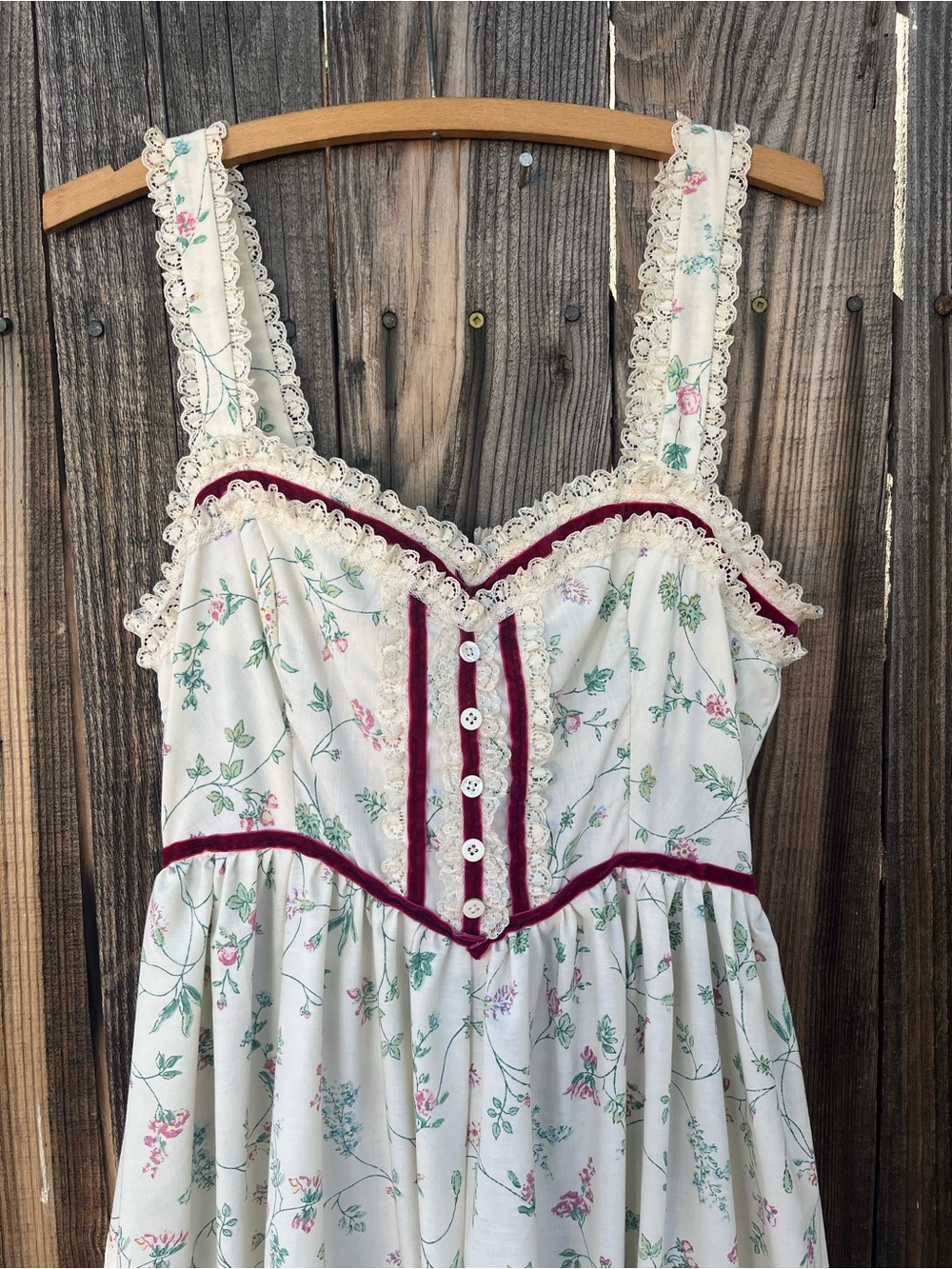 Cottagecore Gunne Style 70s Boho Dress - Picture 2 of 15